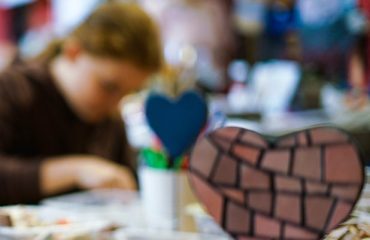 Mosaic workshop for children. Creative time.